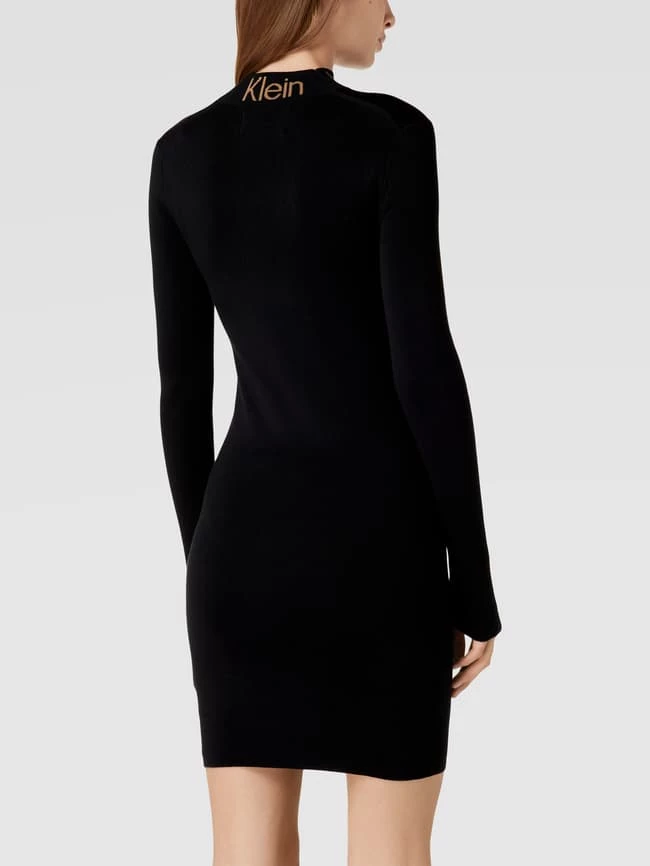 Bester Verkauf 🥰 Calvin Klein 👖 Jeans Minikleid Mit Cut Out Modell 'INTARSIA' - Schwarz 🤩 – Bild 5