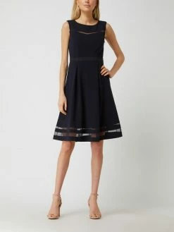 Neu 😀 Christian Berg Cocktail Cocktailkleid Mit Kontrasteinsätzen - Marineblau Meliert 🛒