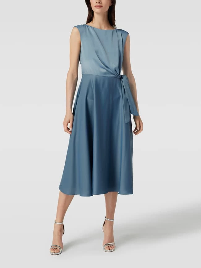 Besorgen ⭐ Vera Mont Cocktailkleid Mit Knoten-Detail - Rauchblau 👏 – Bild 4