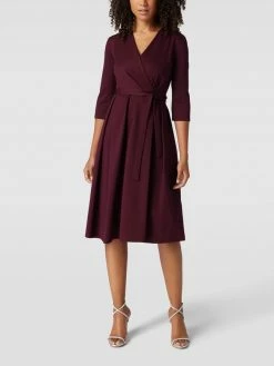 Bestes Angebot 😍 Weekend Max Mara Midikleid Mit Wickel-Elementen Modell 'Doria' - Pflaume ✔️