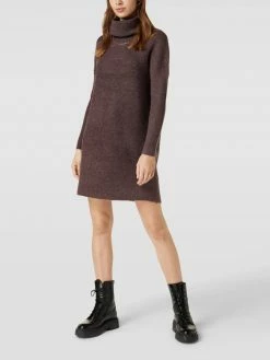 Brandneu ⭐ Only Strickkleid Mit Rollkragen Modell 'JANA' - Altrosa Meliert 💯