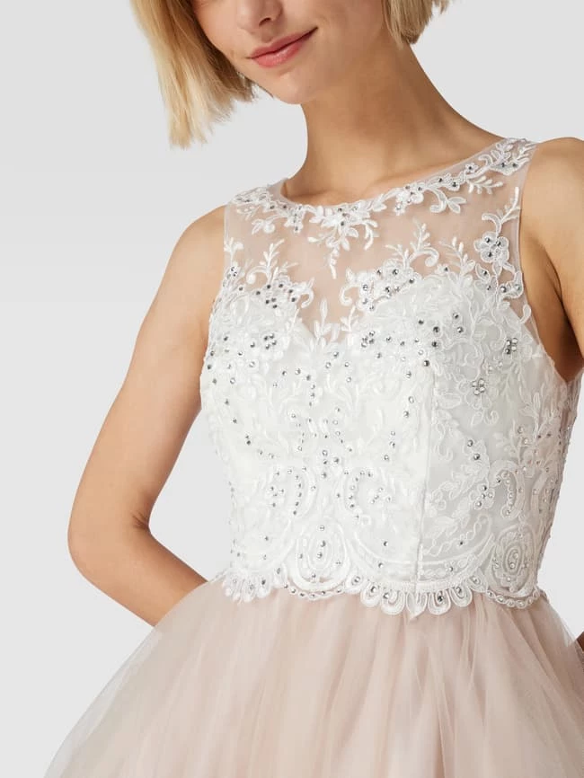 Bestpreis ✔️ Laona Cocktailkleid In Minilänge Mit Strasssteinbesatz - Offwhite 😍 – Bild 3