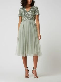 Beste Bewertungen von 🥰 MAYA DELUXE Cocktailkleid Mit Pailletten - Mint 💯