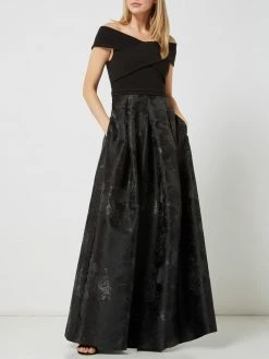 Großhandel ✨ Christian Berg Cocktail Off-Shoulder-Abendkleid Mit Schimmerndem Muster - Schwarz ❤️