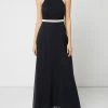 Neu 🔥 V.M. Abendkleid Mit Zierperlen - Dunkelblau 🛒