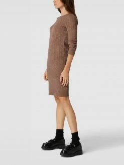 Angebote 👍 Lauren Ralph Lauren Strickkleid Mit Zopfmuster Modell 'DRUYET' - Beige Meliert ❤️