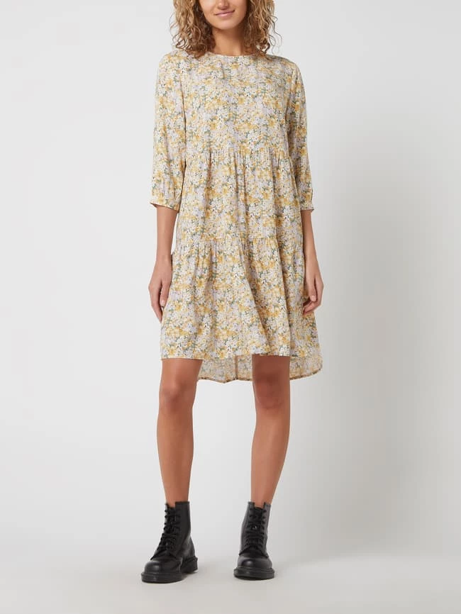 Auslauf 🧨 Montego Kleid Aus Viskose - Dunkelgelb ⌛