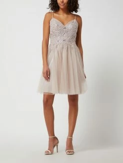 Blitzangebot 👍 Luxuar Cocktailkleid Aus Mesh - Mauve ✔️