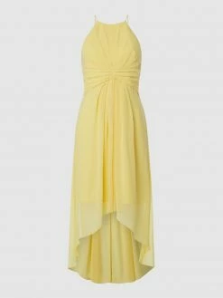 Aktion 🧨 Jake*s Cocktail Vokuhila Cocktailkleid Aus Chiffon - Hellgelb 👍