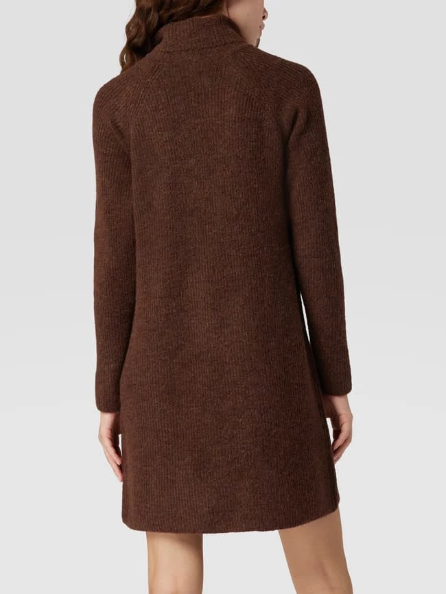 Coupon 🛒 Pieces Minikleid In Strick-Optik Modell 'Ellen' - Dunkelbraun 🔔 – Bild 5