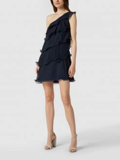 Rabatt 😀 V.M. Cocktailkleid Mit Volants - Blau ⭐