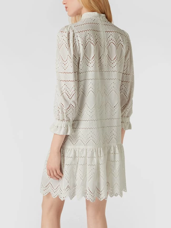Großhandel 🌟 HUGO Minikleid Mit Lochstickerei - Ecru 😉 – Bild 5