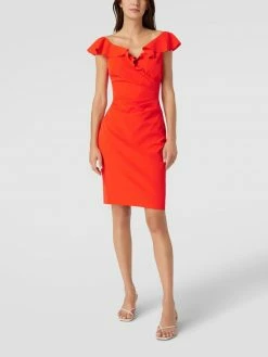 Bester Verkauf 👏 Lauren Ralph Lauren Cocktailkleid In Wickel-Optik Modell 'Saveria' - Orange 😉